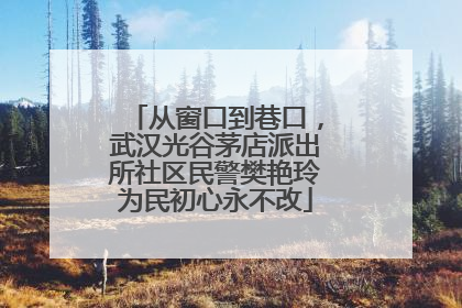 从窗口到巷口，武汉光谷茅店派出所社区民警樊艳玲为民初心永不改