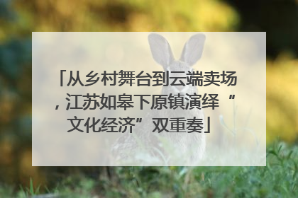 从乡村舞台到云端卖场，江苏如皋下原镇演绎“文化经济”双重奏