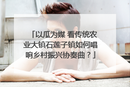 以瓜为媒 看传统农业大镇石莲子镇如何唱响乡村振兴协奏曲？