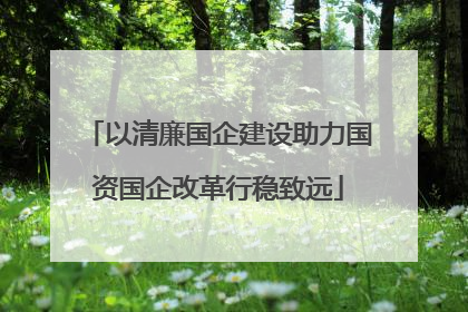 以清廉国企建设助力国资国企改革行稳致远