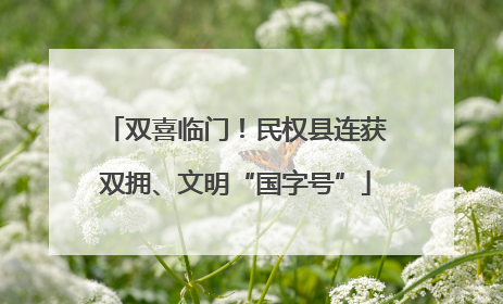 双喜临门！民权县连获双拥、文明“国字号”