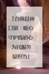 台前县孙口镇：暖心守护践初心 为民服务显担当