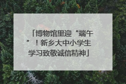 博物馆里迎“端午”！新乡大中小学生学习致敬诚信精神