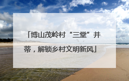博山茂岭村“三堂”并蒂，解锁乡村文明新风