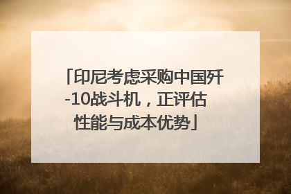 印尼考虑采购中国歼-10战斗机，正评估性能与成本优势