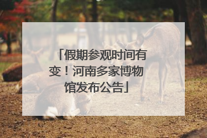 假期参观时间有变！河南多家博物馆发布公告