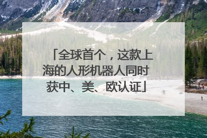 全球首个，这款上海的人形机器人同时获中、美、欧认证