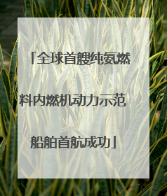 全球首艘纯氨燃料内燃机动力示范船舶首航成功