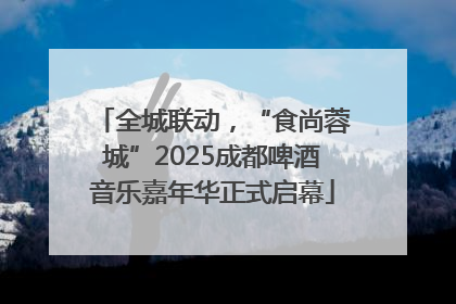 全城联动，“食尚蓉城”2025成都啤酒音乐嘉年华正式启幕