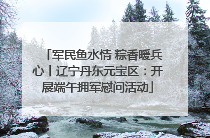 军民鱼水情 粽香暖兵心丨辽宁丹东元宝区：开展端午拥军慰问活动