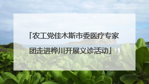 农工党佳木斯市委医疗专家团走进桦川开展义诊活动