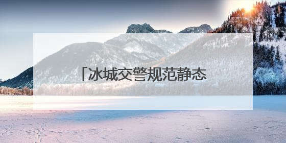 冰城交警规范静态交通优化出行环境