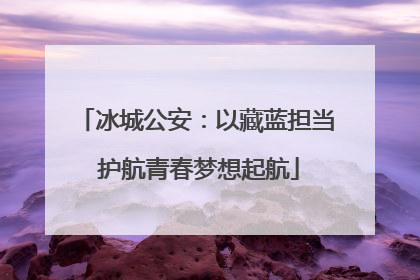 冰城公安：以藏蓝担当 护航青春梦想起航