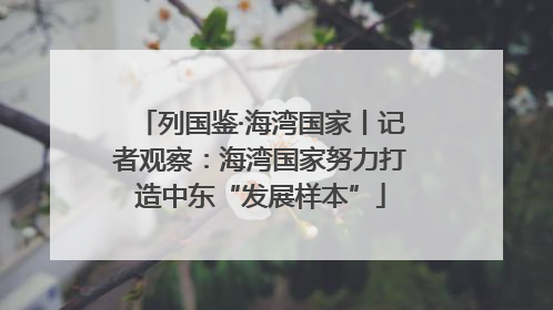 列国鉴·海湾国家丨记者观察：海湾国家努力打造中东“发展样本”