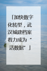 加快数字化转型，武汉城建档案着力成为“活数据”