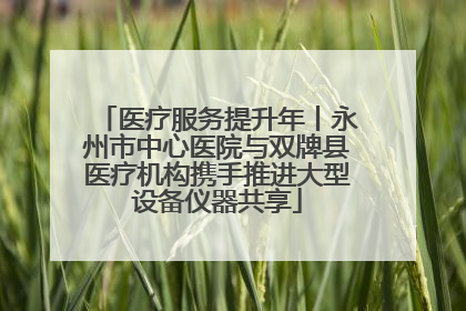 医疗服务提升年丨永州市中心医院与双牌县医疗机构携手推进大型设备仪器共享