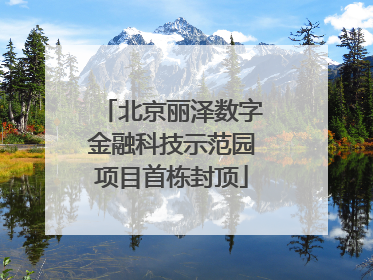 北京丽泽数字金融科技示范园项目首栋封顶