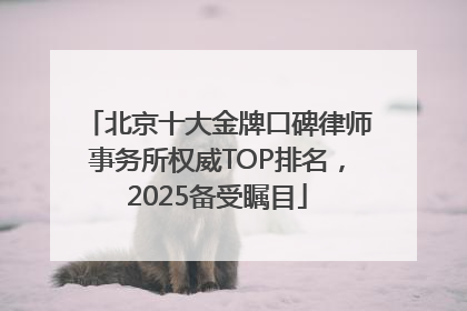 北京十大金牌口碑律师事务所权威TOP排名，2025备受瞩目