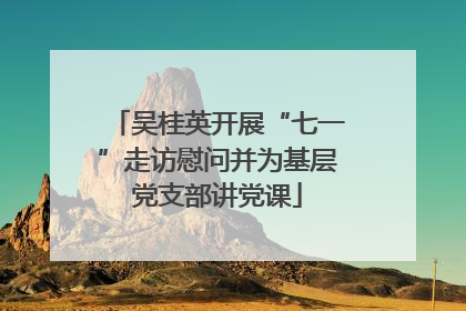 吴桂英开展“七一”走访慰问并为基层党支部讲党课
