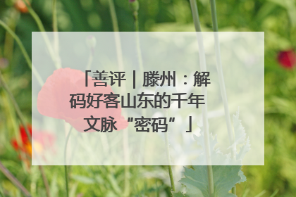 善评｜滕州：解码好客山东的千年文脉“密码”