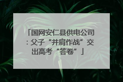 国网安仁县供电公司：父子“并肩作战”交出高考“答卷”
