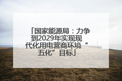 国家能源局：力争到2029年实现现代化用电营商环境“五化”目标