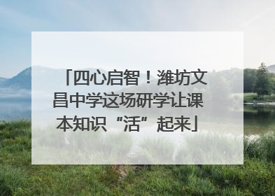 四心启智！潍坊文昌中学这场研学让课本知识“活”起来