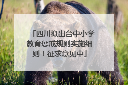 四川拟出台中小学教育惩戒规则实施细则！征求意见中