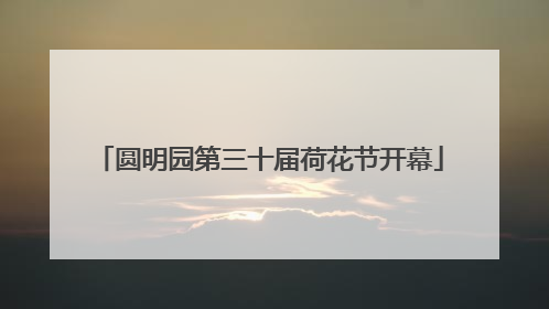 圆明园第三十届荷花节开幕