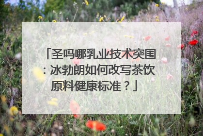 圣吗哪乳业技术突围：冰勃朗如何改写茶饮原料健康标准？
