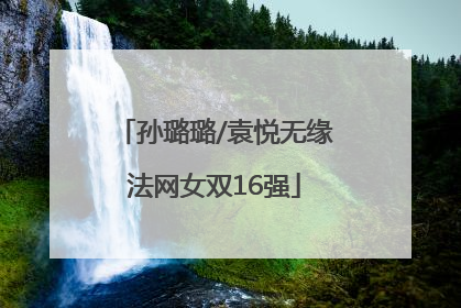 孙璐璐/袁悦无缘法网女双16强