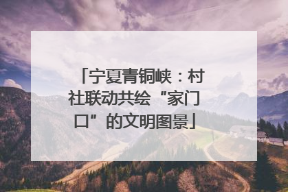宁夏青铜峡：村社联动共绘“家门口”的文明图景