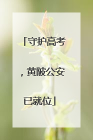 守护高考，黄陂公安已就位