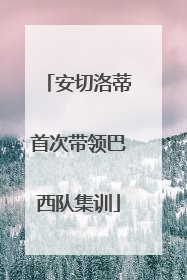 安切洛蒂首次带领巴西队集训