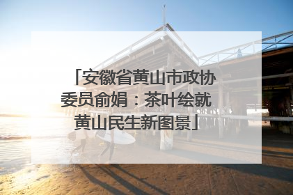 安徽省黄山市政协委员俞娟：茶叶绘就黄山民生新图景