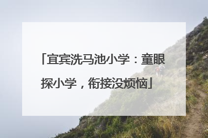 宜宾洗马池小学：童眼探小学，衔接没烦恼