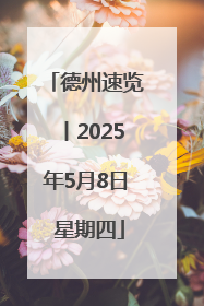 德州速览丨2025年5月8日 星期四