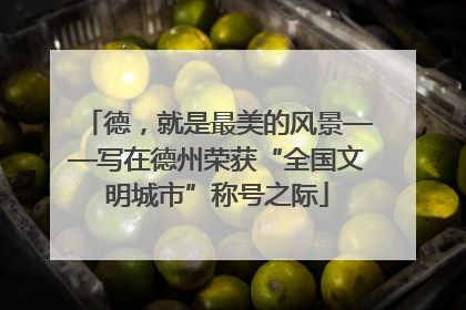 德，就是最美的风景——写在德州荣获“全国文明城市”称号之际