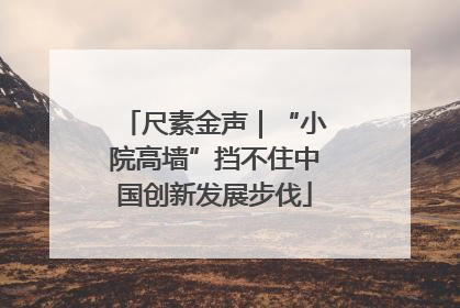 尺素金声｜“小院高墙”挡不住中国创新发展步伐