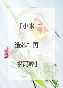 小米“造芯”再攀高峰