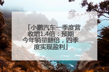 小鹏汽车一季度营收增1.4倍：预期今年销量翻倍，四季度实现盈利