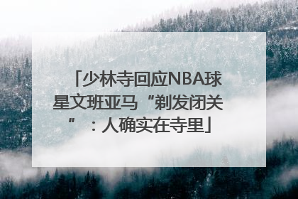 少林寺回应NBA球星文班亚马“剃发闭关”：人确实在寺里