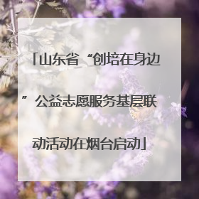 山东省“创培在身边”公益志愿服务基层联动活动在烟台启动