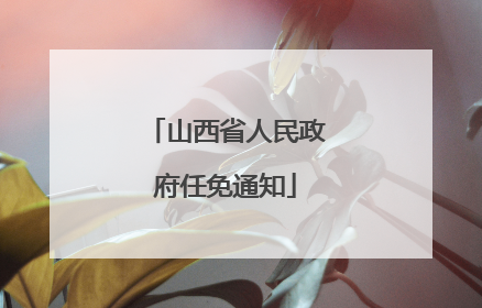 山西省人民政府任免通知