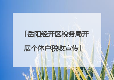 岳阳经开区税务局开展个体户税收宣传