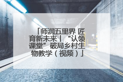 师润五里界 匠育新未来丨“认领课堂”破局乡村生物教学（视频）