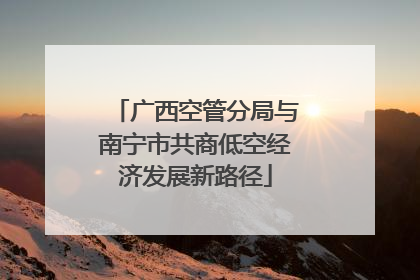 广西空管分局与南宁市共商低空经济发展新路径