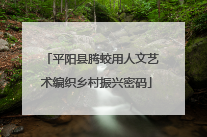 平阳县腾蛟用人文艺术编织乡村振兴密码