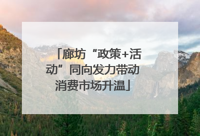 廊坊“政策+活动”同向发力带动消费市场升温