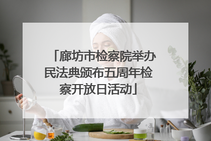 廊坊市检察院举办民法典颁布五周年检察开放日活动